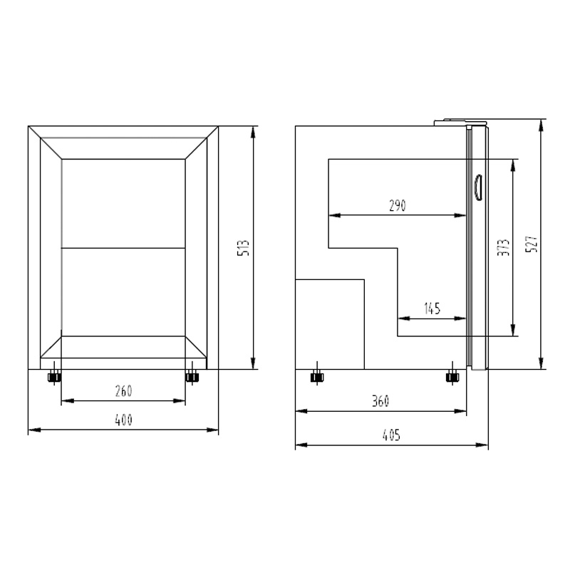 small display freezer fridge